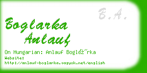 boglarka anlauf business card